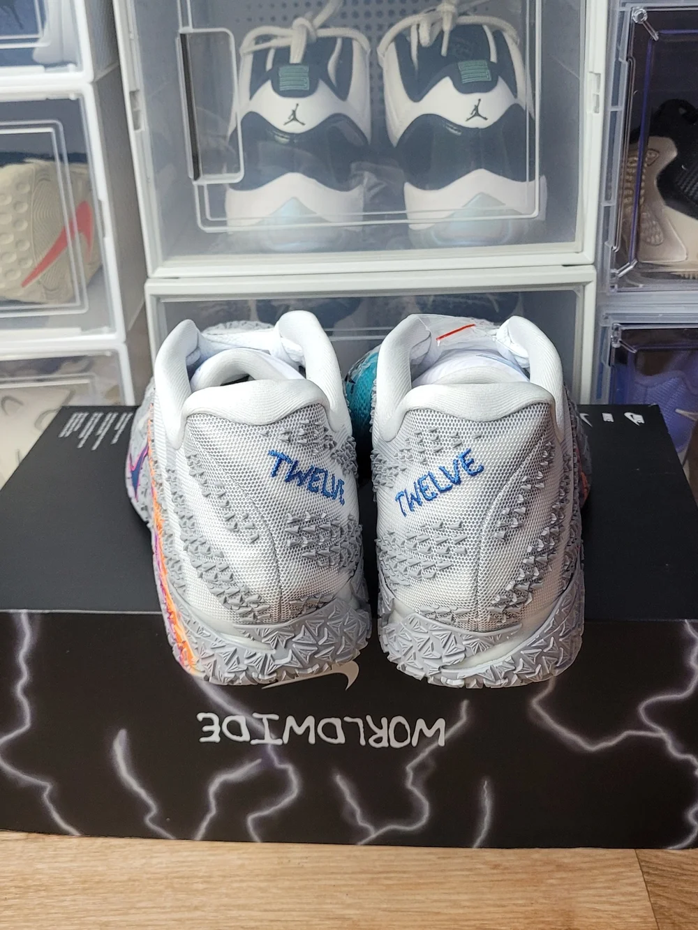 Nike Ja 3 Light Show White Grey Orange HF2794-100 Men's S 13.5